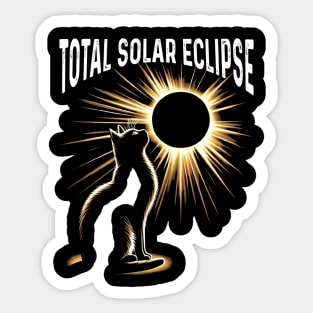 Solar Eclipse 2024 Shirt Total Eclipse April 8th 2024 Cat Sticker